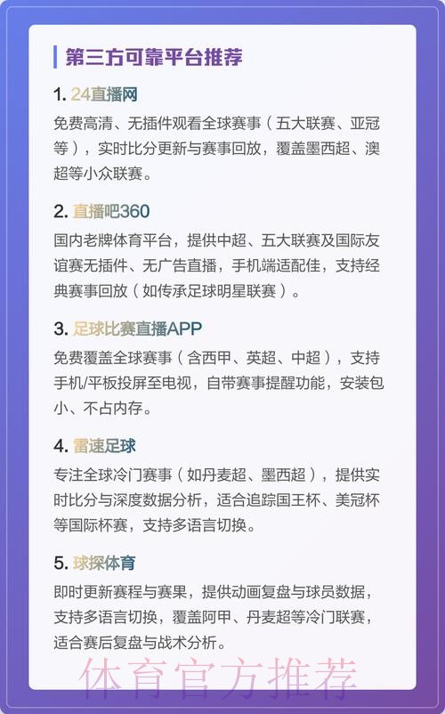 免费高清世界杯直播观看平台推荐 免费高清世界杯直播观看平台推荐